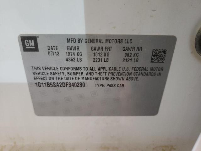 Photo 10 from auction – 2013 CHEVROLET MALIBU LS with VIN 1G11B5SA2DF340280