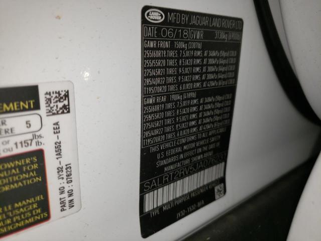 Photo 10 from auction – 2018 LAND ROVER DISCOVERY with VIN SALRT2RV5JA076231