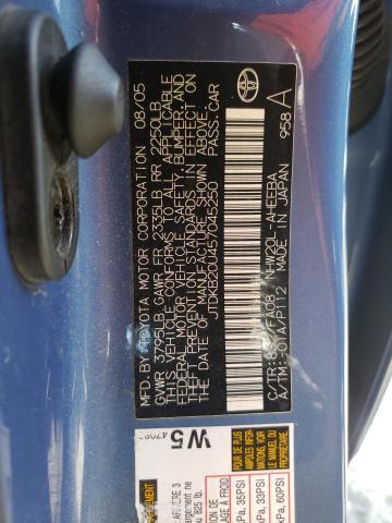Photo 10 from auction – 2005 TOYOTA PRIUS with VIN JTDKB20U457045250