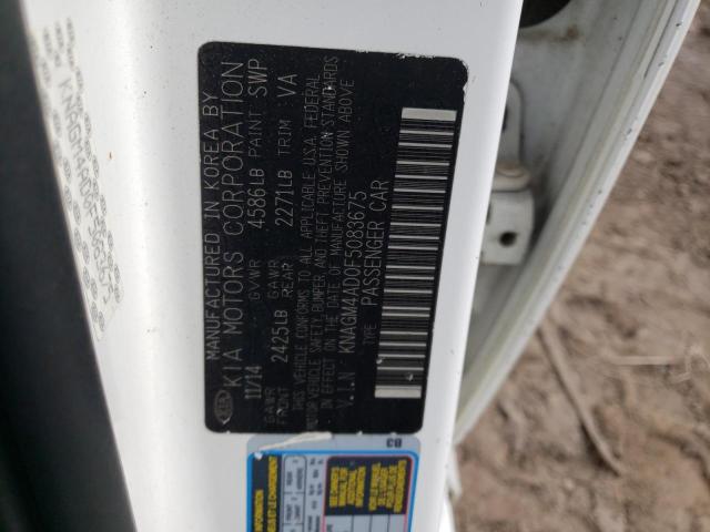 Photo 10 from auction – 2015 KIA OPTIMA HYB with VIN KNAGM4AD0F5083675
