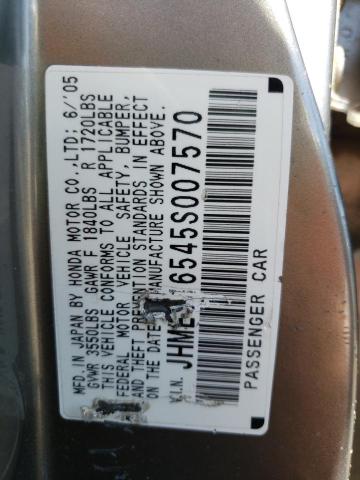 Photo 10 from auction – 2005 HONDA CIVIC LX with VIN JHMES16545S007570