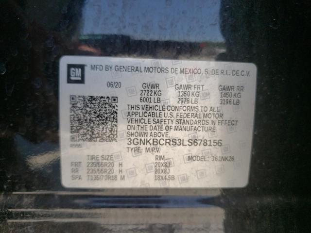 Photo 10 from auction – 2020 CHEVROLET BLAZER 2LT with VIN 3GNKBCRS3LS678156
