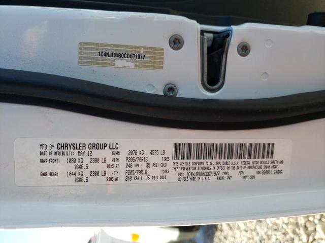 Photo 10 from auction – 2012 JEEP PATRIOT SP with VIN 1C4NJRBB0CD671977