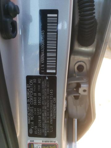 Photo 10 from auction – 2016 KIA RIO LX with VIN KNADM4A39G6675145
