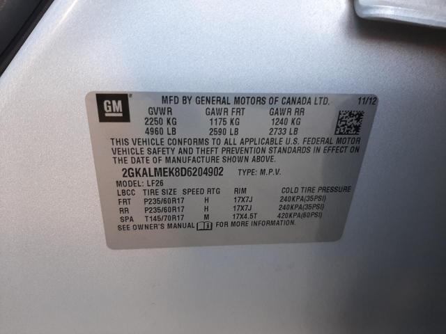 Photo 10 from auction – 2013 GMC TERRAIN SL with VIN 2GKALMEK8D6204902