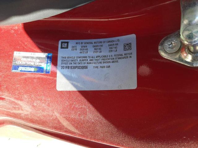 Photo 10 from auction – 2015 CHEVROLET CAMARO LS with VIN 2G1FB1E36F9230856