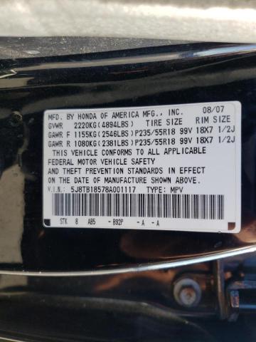 Photo 10 from auction – 2008 ACURA RDX TECHNO with VIN 5J8TB18578A001117