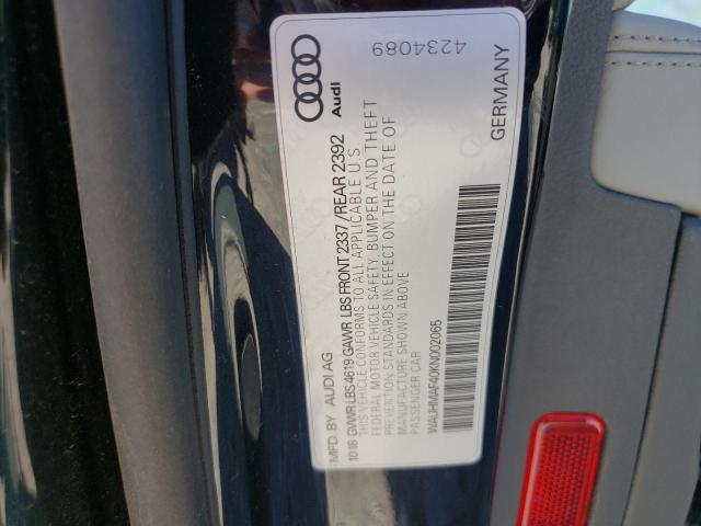 Photo 10 from auction – 2019 AUDI A4 PREMIUM with VIN WAUHMAF40KN002065