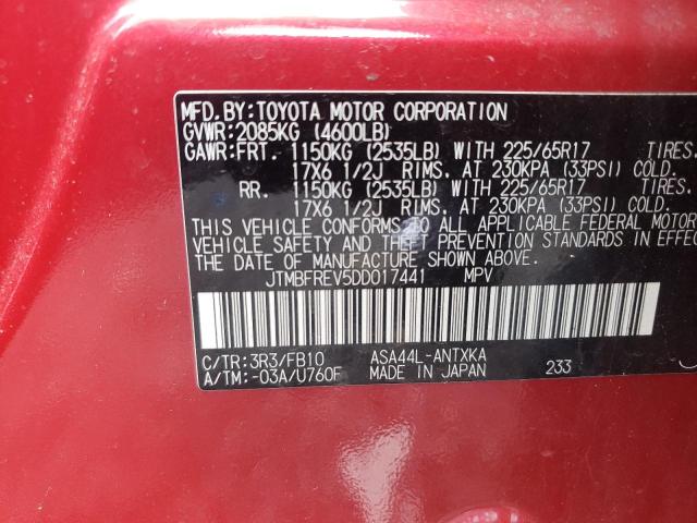 Photo 10 from auction – 2013 TOYOTA RAV4 LE with VIN JTMBFREV5DD017441