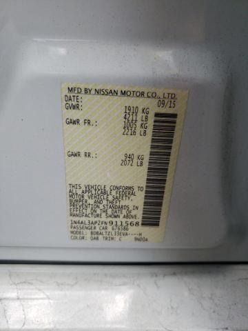 Photo 10 from auction – 2015 NISSAN ALTIMA 2.5 with VIN 1N4AL3AP2FN911568