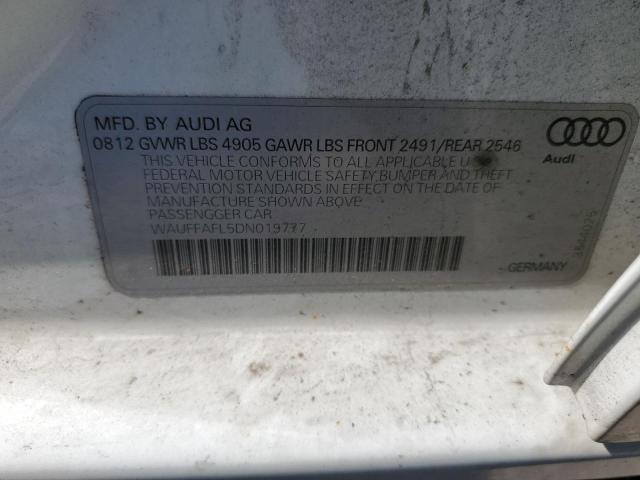 Photo 10 from auction – 2013 AUDI A4 PREMIUM with VIN WAUFFAFL5DN019777