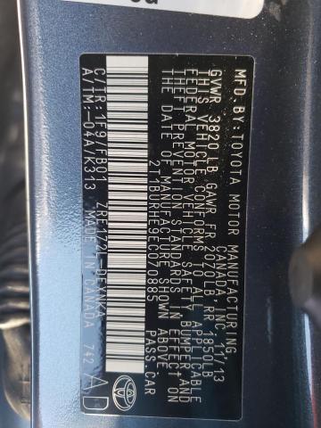 Photo 10 from auction – 2014 TOYOTA COROLLA L with VIN 2T1BURHE9EC070885