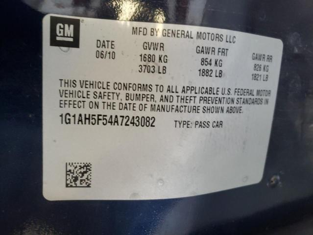 Photo 10 from auction – 2010 CHEVROLET COBALT with VIN 1G1AH5F54A7243082