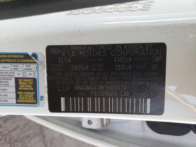 Photo 10 from auction – 2015 KIA OPTIMA LX with VIN KNAGM4A78F5602479