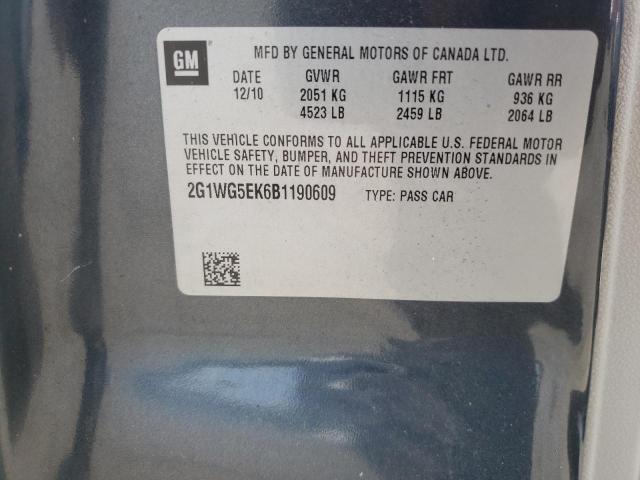 Photo 10 from auction – 2011 CHEVROLET IMPALA LIM with VIN 2G1WG5EK6B1190609