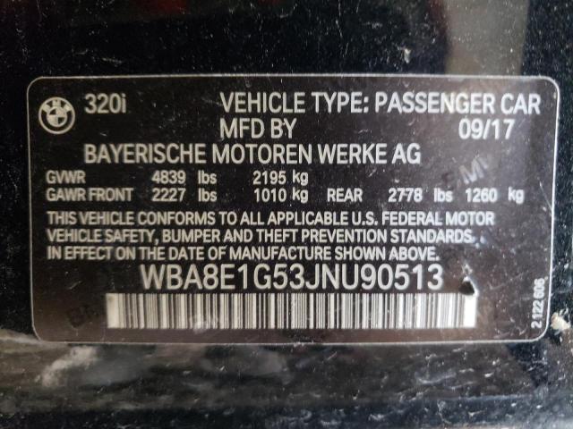 Photo 10 from auction – 2018 BMW 320 I with VIN WBA8E1G53JNU90513