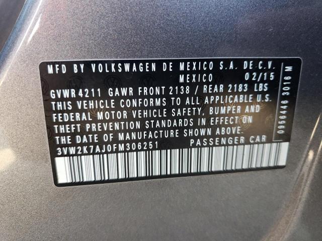 Photo 10 from auction – 2015 VOLKSWAGEN JETTA BASE with VIN 3VW2K7AJ0FM306251