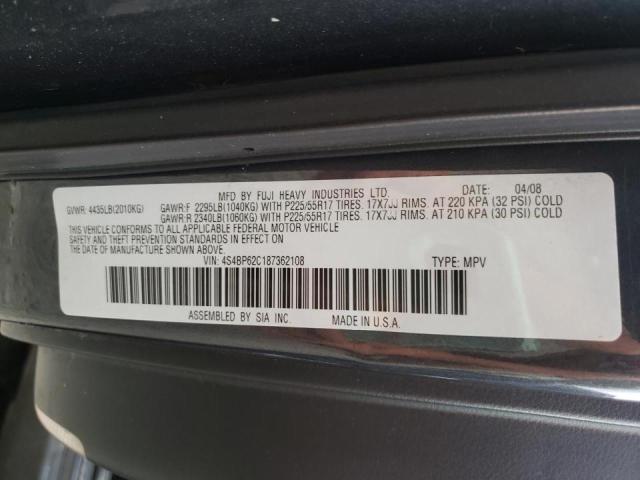 Photo 10 from auction – 2008 SUBARU OUTBACK 2. with VIN 4S4BP62C187362108