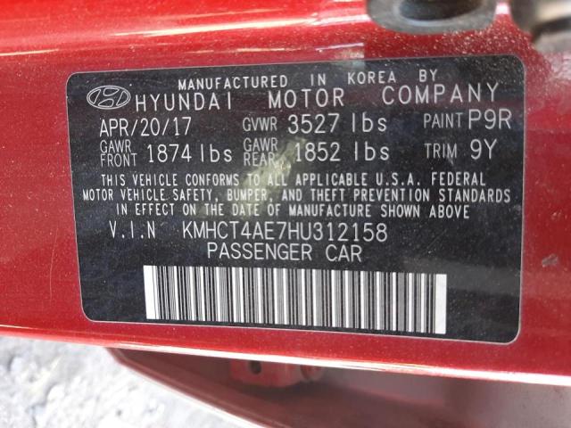 Photo 10 from auction – 2017 HYUNDAI ACCENT SE with VIN KMHCT4AE7HU312158