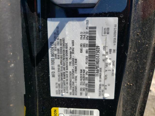 Photo 10 from auction – 2018 FORD MUSTANG with VIN 1FA6P8TH0J5175039