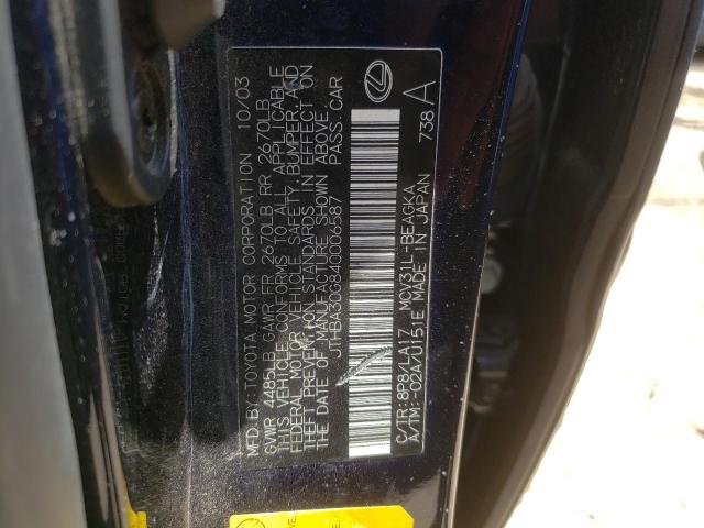 Photo 10 from auction – 2004 LEXUS ES 330 with VIN JTHBA30G840006587