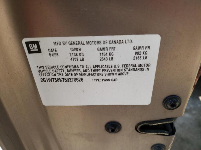 Photo 10 from auction – 2006 CHEVROLET IMPALA LT with VIN 2G1WT58K769273626