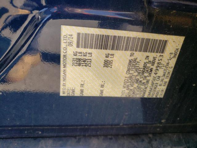Photo 10 from auction – 2014 NISSAN MAXIMA S with VIN 1N4AA5AP5EC499853