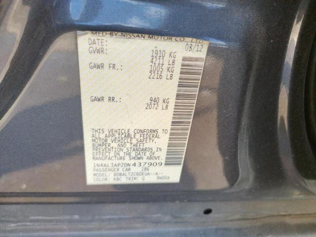 Photo 10 from auction – 2013 NISSAN ALTIMA 2.5 with VIN 1N4AL3AP2DN437909