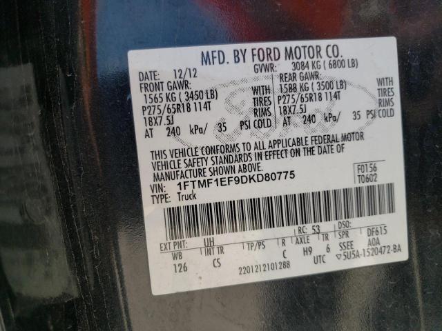 Photo 10 from auction – 2013 FORD F150 with VIN 1FTMF1EF9DKD80775