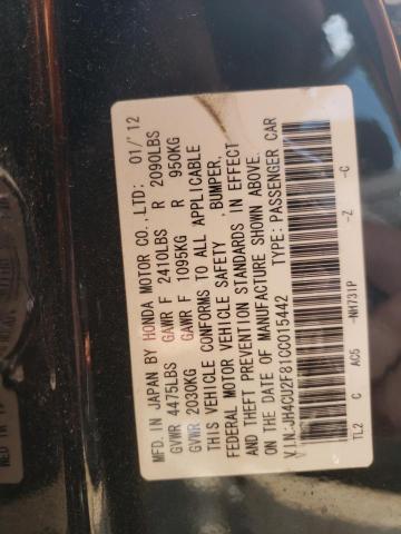 Photo 10 from auction – 2012 ACURA TSX SE with VIN JH4CU2F81CC015442
