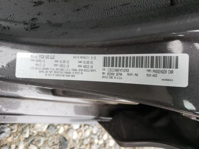 Photo 10 from auction – 2015 CHRYSLER 200 LIMITE with VIN 1C3CCCAB6FN716763