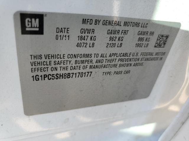 Photo 10 from auction – 2011 CHEVROLET CRUZE LS with VIN 1G1PC5SH8B7170177