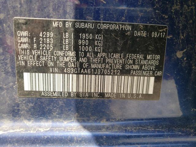 Photo 10 from auction – 2018 SUBARU IMPREZA with VIN 4S3GTAA61J3705212