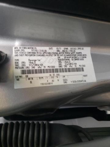 Фото 10 с аукциона – 2012 FORD FOCUS SE с VIN 1FAHP3K28CL113606