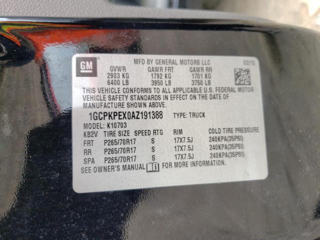 Photo 10 from auction – 2010 CHEVROLET SILVERADO with VIN 1GCPKPEX0AZ191388