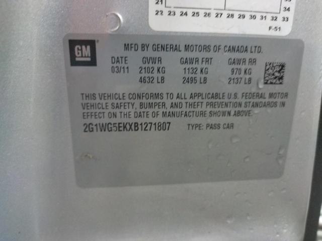 Photo 10 from auction – 2011 CHEVROLET IMPALA LT with VIN 2G1WG5EKXB1271807