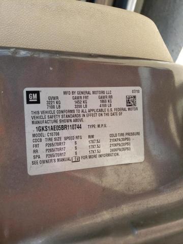 Photo 10 from auction – 2011 GMC YUKON SLE with VIN 1GKS1AE05BR110744
