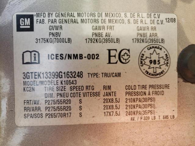 Photo 10 from auction – 2009 GMC SIERRA K15 with VIN 3GTEK13399G163248