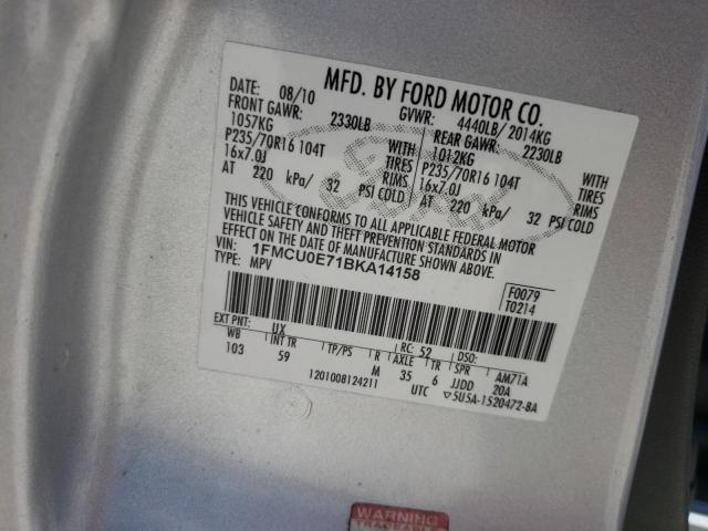 Photo 10 from auction – 2011 FORD ESCAPE LIM with VIN 1FMCU0E71BKA14158