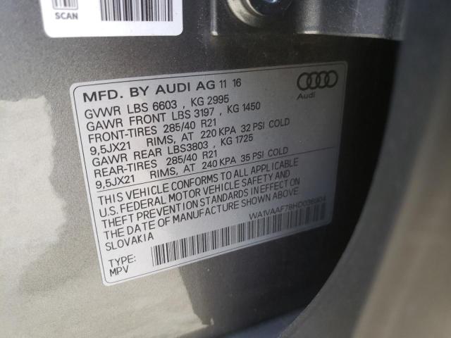 Photo 10 from auction – 2017 AUDI Q7 PRESTIG with VIN WA1VAAF78HD036904