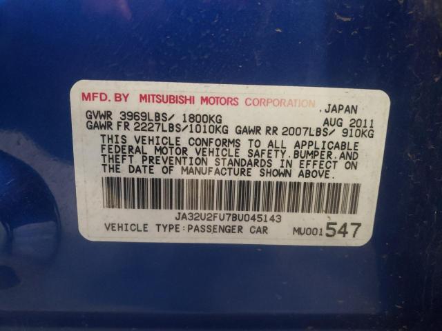 Photo 10 from auction – 2011 MITSUBISHI LANCER ES/ with VIN JA32U2FU7BU045143