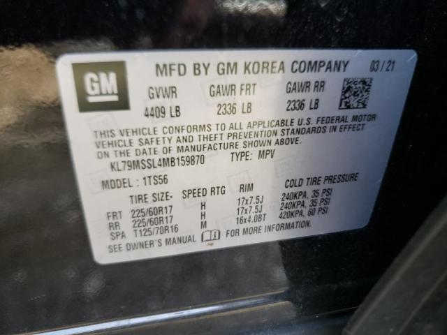 Photo 10 from auction – 2021 CHEVROLET TRAILBLAZE with VIN KL79MSSL4MB159870