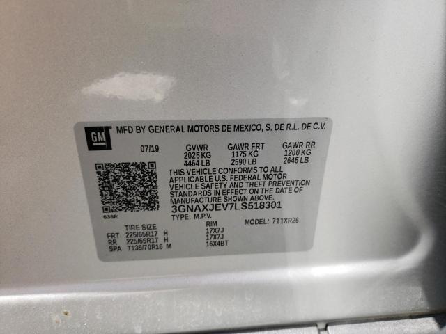 Photo 10 from auction – 2020 CHEVROLET EQUINOX LT with VIN 3GNAXJEV7LS518301