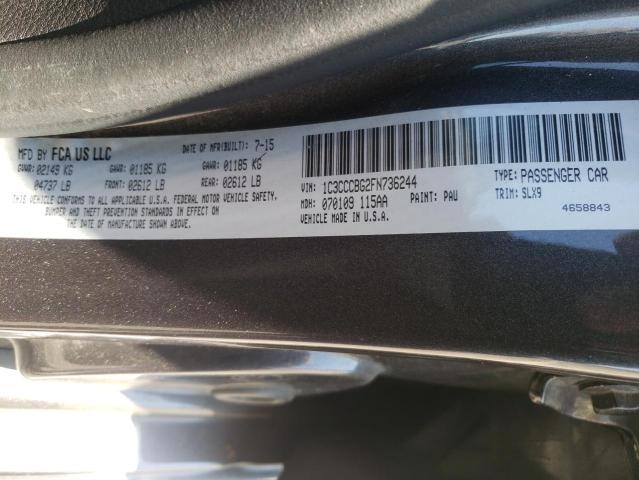Photo 10 from auction – 2015 CHRYSLER 200 S with VIN 1C3CCCBG2FN736244