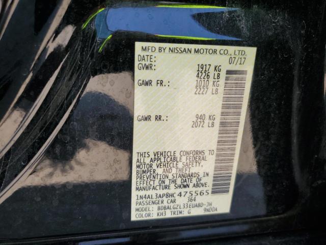 Photo 10 from auction – 2017 NISSAN ALTIMA 2.5 with VIN 1N4AL3AP8HC475565
