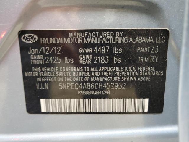 Photo 10 from auction – 2012 HYUNDAI SONATA SE with VIN 5NPEC4AB6CH452952