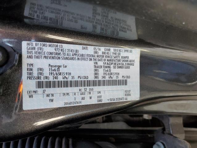 Photo 10 from auction – 2016 FORD FOCUS S with VIN 1FADP3E2XGL336682
