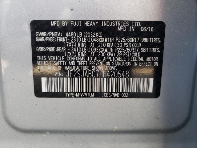 Photo 10 from auction – 2017 SUBARU FORESTER 2 with VIN JF2SJABC7HH420548