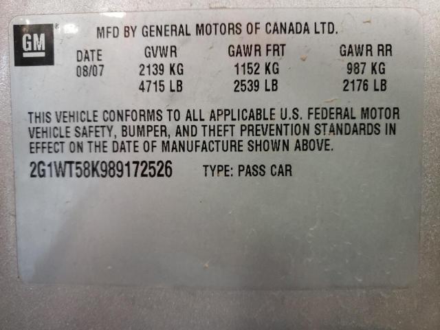 Photo 10 from auction – 2008 CHEVROLET IMPALA LT with VIN 2G1WT58K989172526