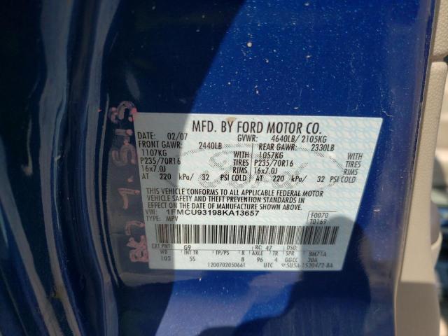 Photo 10 from auction – 2008 FORD ESCAPE XLT with VIN 1FMCU93198KA13657